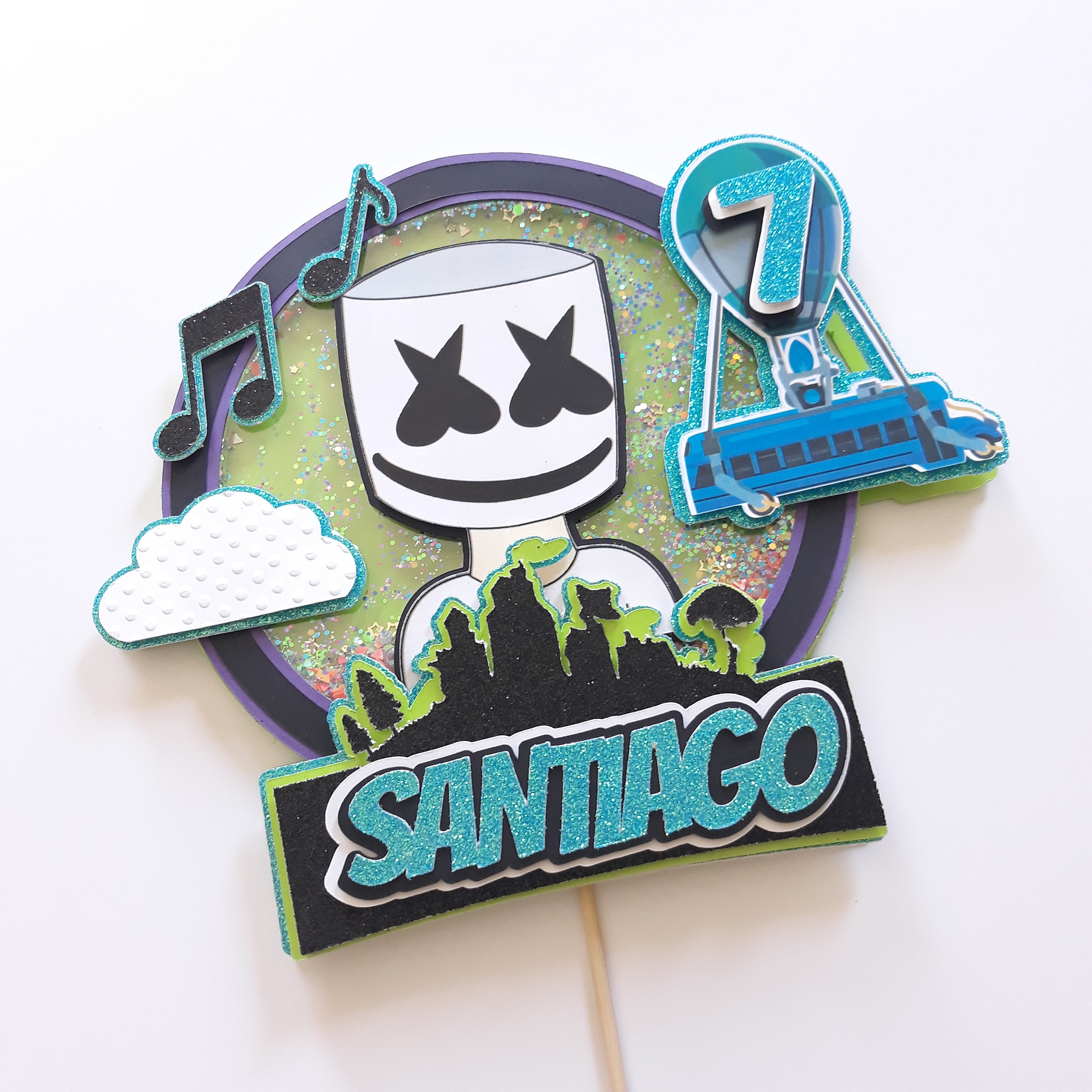 DJ Marshmello Cake Topper Musical Cake topper Personalized Etsy