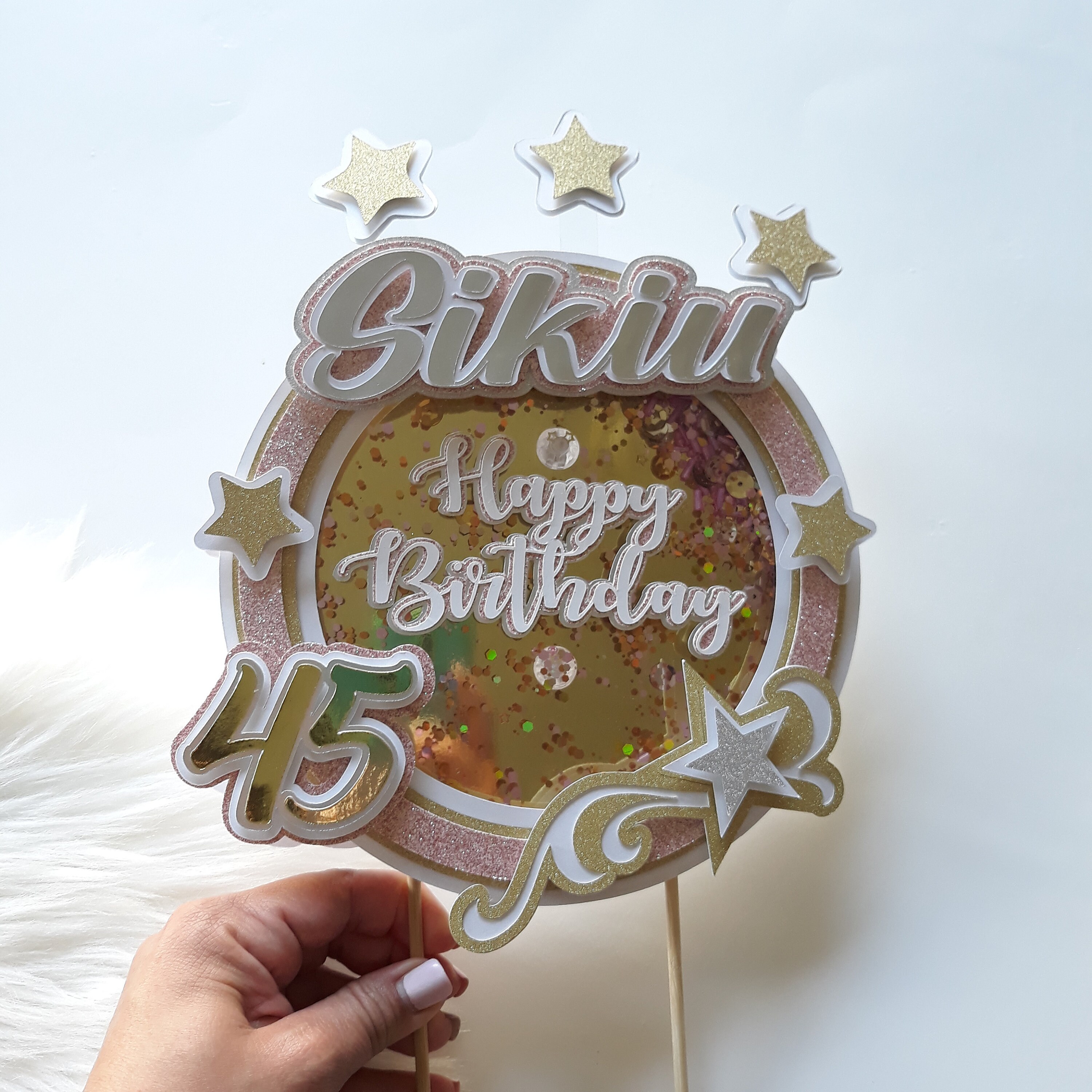 Custom stars Cake Topper Personalized Cake Topper Stars cake Etsy