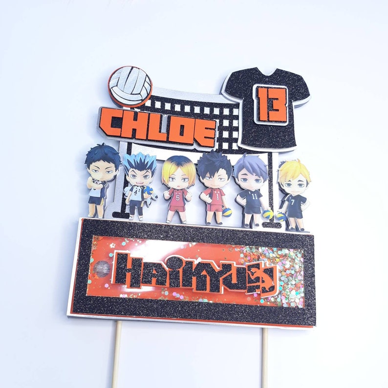 Haikyuu Haikyu Cake D\u00e9cor cake topper Haikyu Birthday Party Haikyu! Haikyu Inspired Custom Cake Topper Personalized Haikyu cake topper