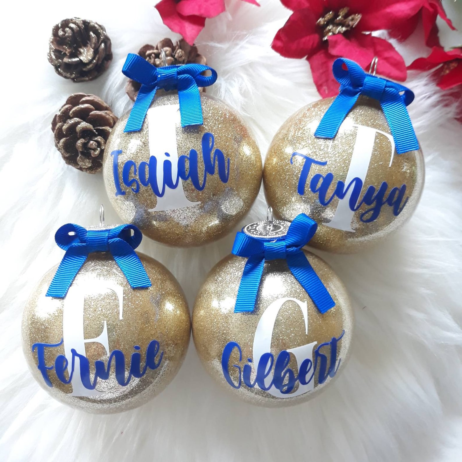 Personalized Christmas Ornaments Name Ornaments Christmas Etsy
