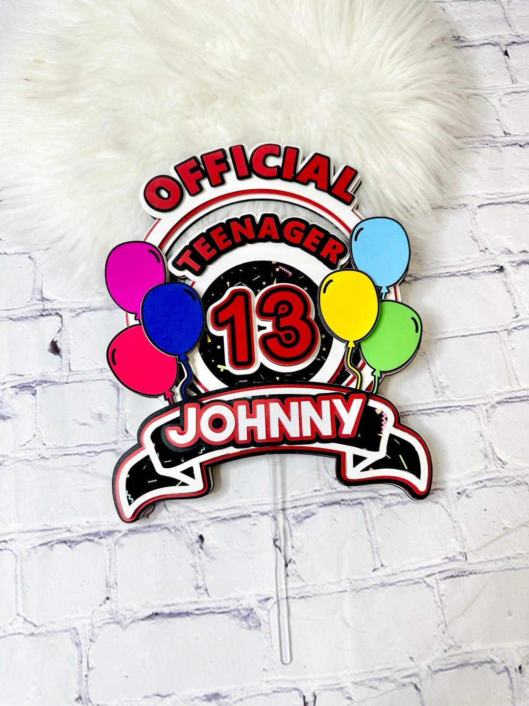 Custom Happy Birthday Cake Topper Cake Topper for Him Etsy