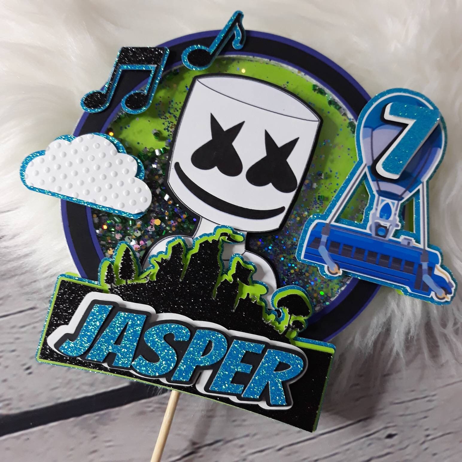 DJ Marshmello Cake Topper Musical Cake topper Personalized Etsy