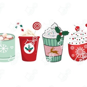 Christmas Coffee PNG - Holiday Drink - Coffee - PNG - Christmas Drink - Peppermint Mocha