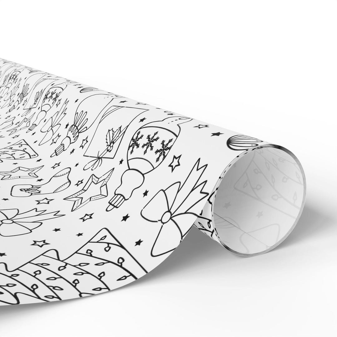 Coloring Wrapping Paper Color Your Own Wrapping Paper Kids Wrapping Paper - Etsy