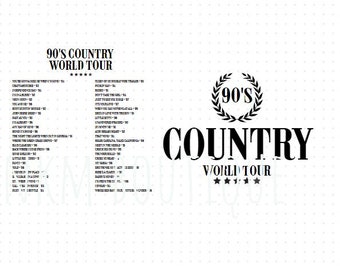 90s Country World Tour PNG - 2 Designs - Classic Country
