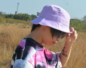 Lilac Purple Bucket Hat HQ thick fabric