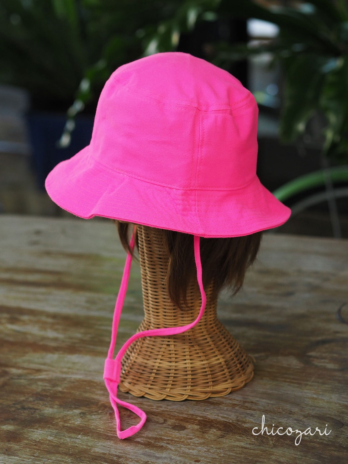 Neonpinkneon Greenneon Orange Bucket Hat With Rope High Etsy