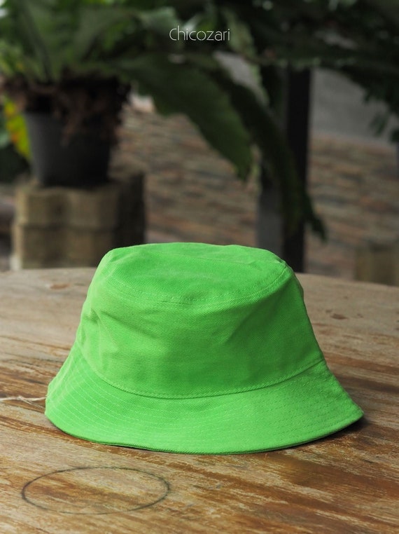Light green Bucket Hat HQ thick fabric Etsy