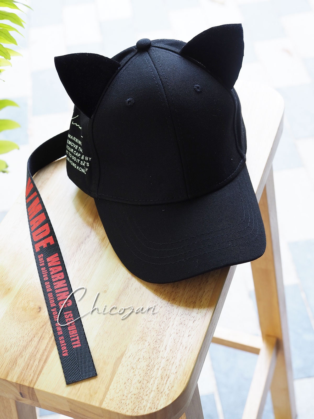 Black cat ear on black cap Cosplay hat Nekomimi neko hat Etsy