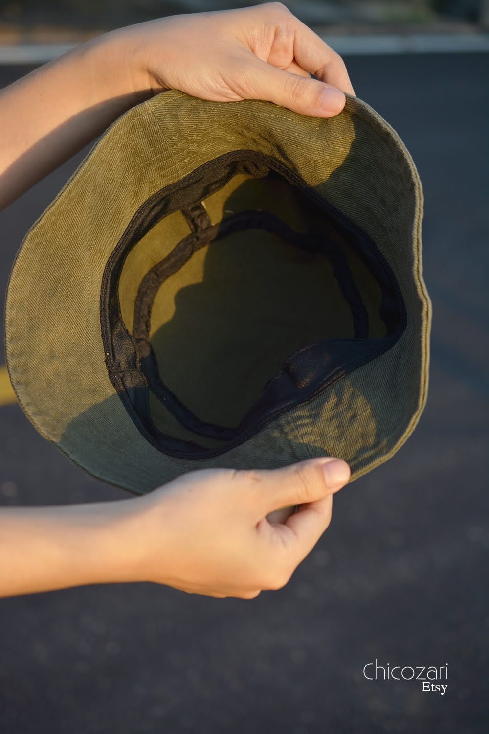 Olive Green Bucket Hat HQ Thick Fabric Etsy