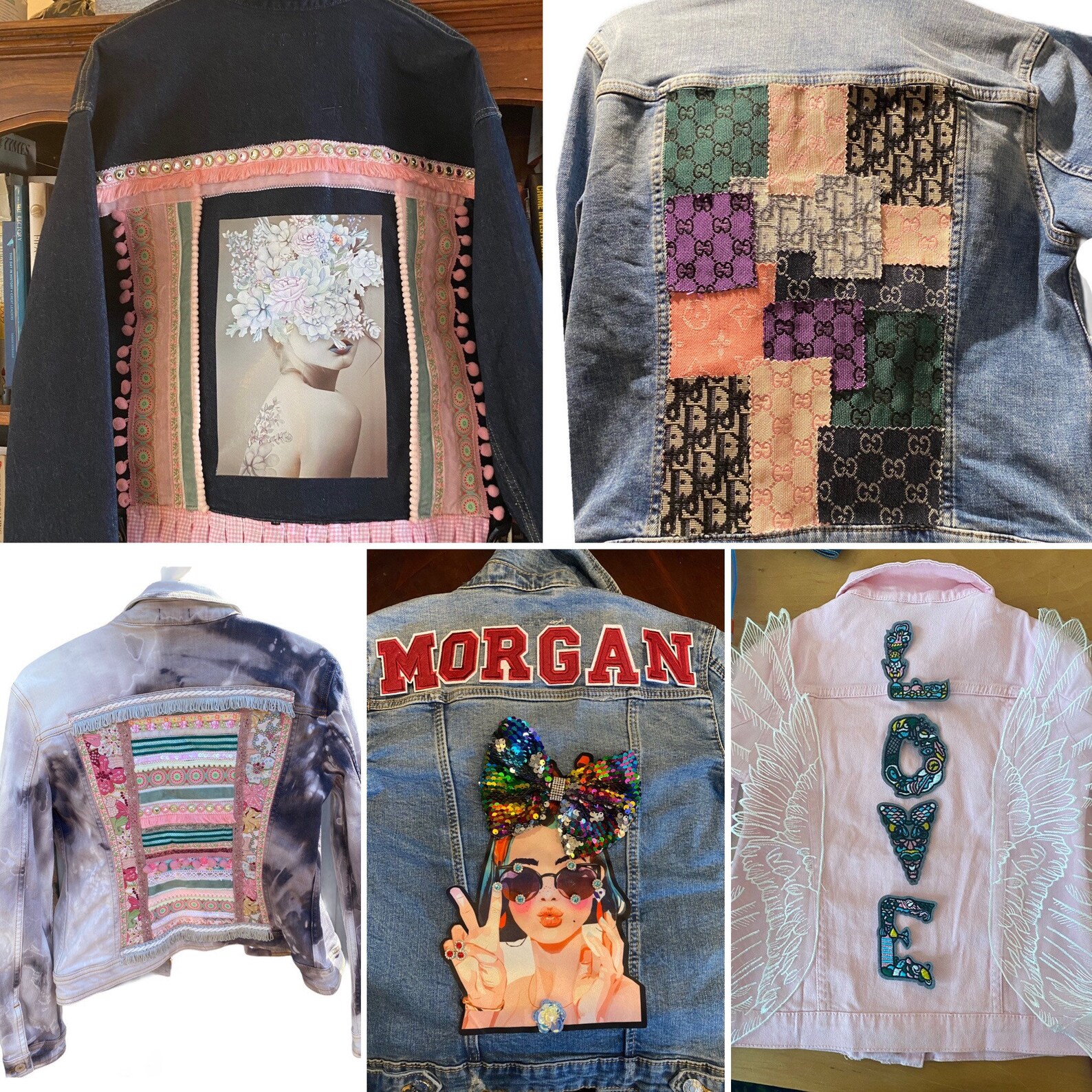 Custom Reworked Denim Jackets - Etsy