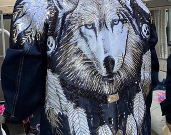 Wolf Denim Jacket