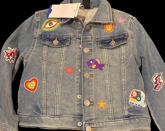 Reworked kids denim jacket