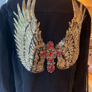 Black Embellished Denim jacket