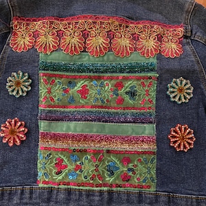 Boho embellished kids jacket