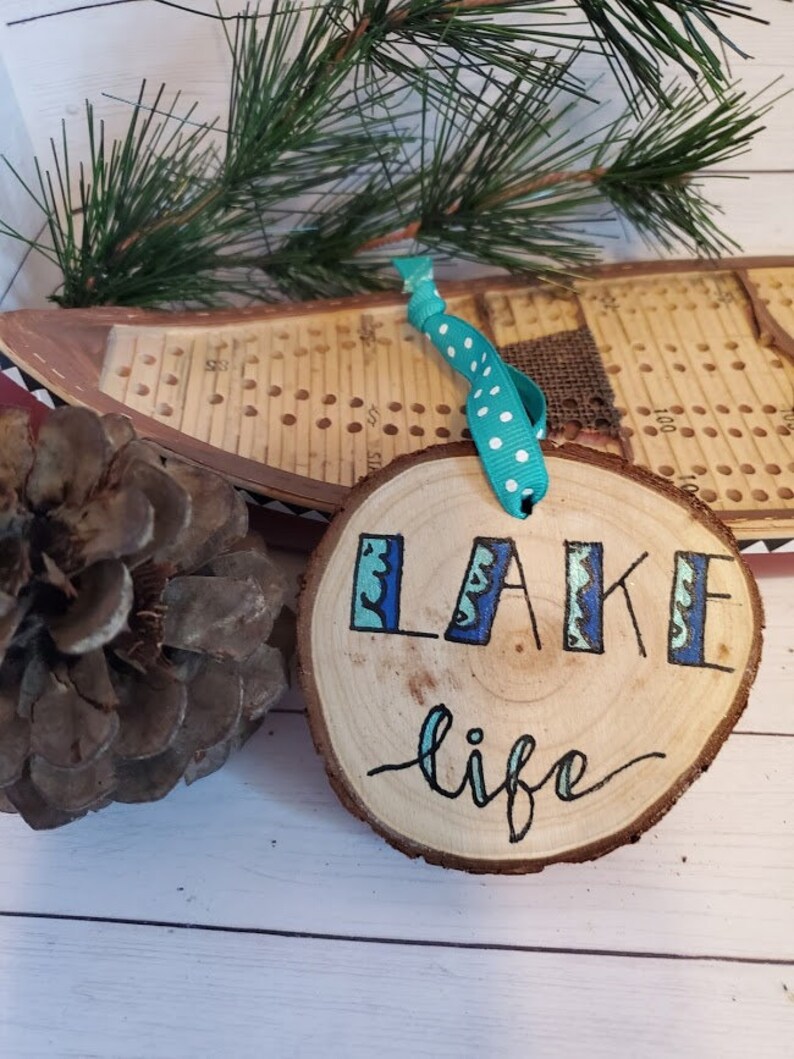 do the lake! Lake life wood ornament