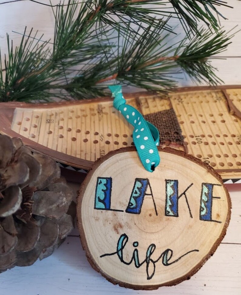 do the lake! Lake life wood ornament