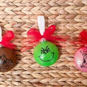 Grinch Inspired Ornament Set