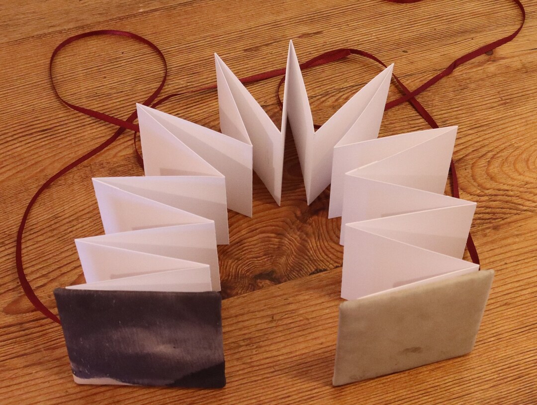 Japanese Style Concertina Book Cover Silk/cotton Eco Dyed Etsy UK