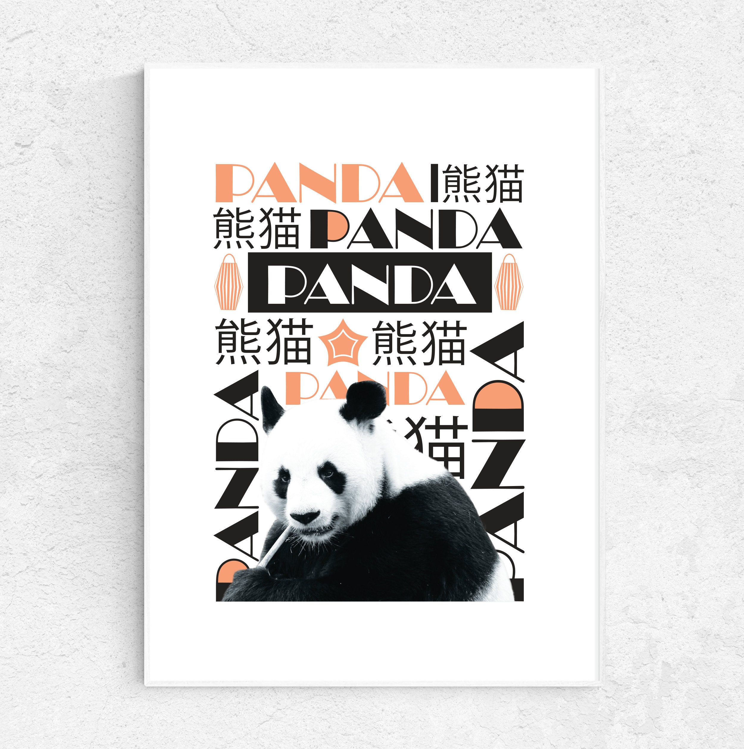 Affiche Déco Panda Multilingue