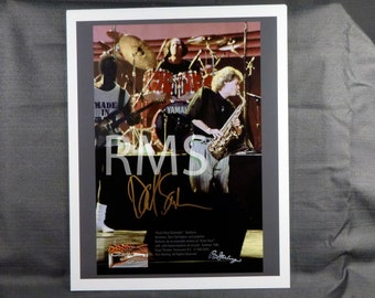 Extremely Rare David Sanborn Orig Autographed Original 11 x 14 Photographic Mounted Print From Very Rare Vancouver Canada 1988 Concert