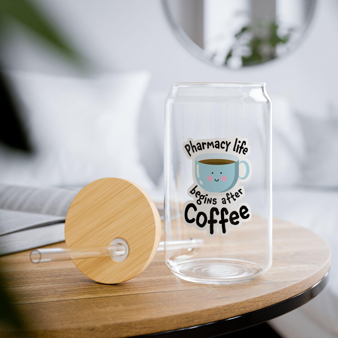 Pharmacist Script Heart Sipper Glass 16oz | Pharmacist Gifts - Etsy