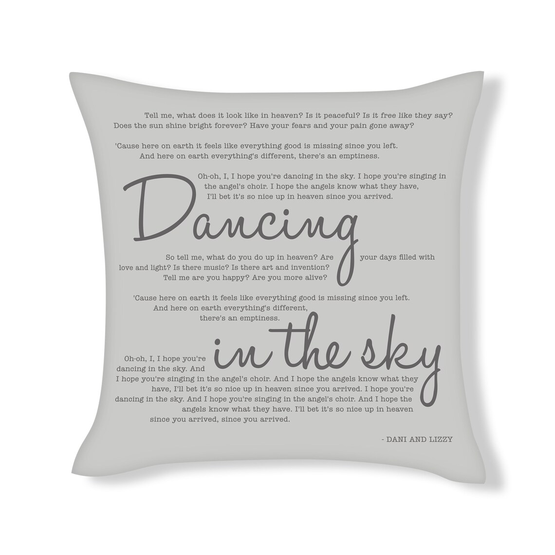 Dancing in the Sky Song Lyrics Cushion Cover Music Gifts Etsy UK