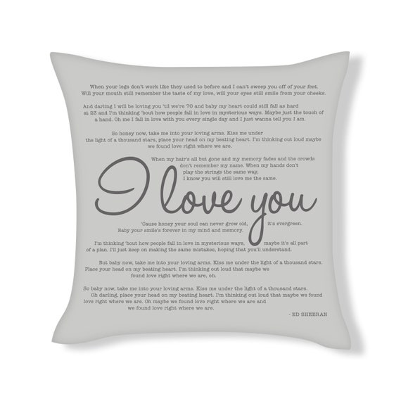 I Love You Song Lyrics Cushion Cover Ufcu014 Etsy I Love You Song Lyrics Cushion Cover Ufcu014 Etsy