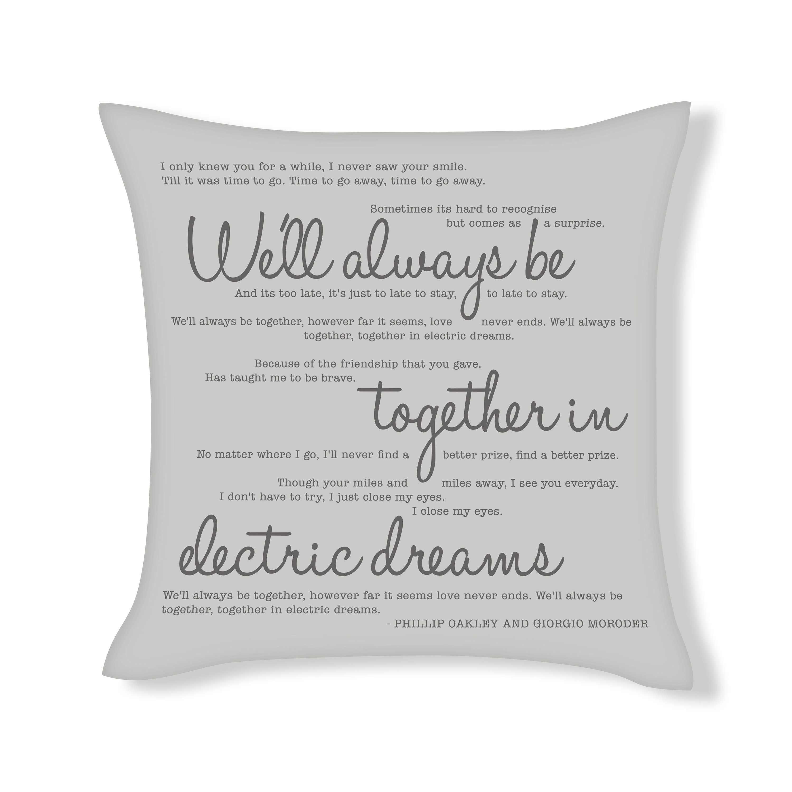 Well Always Be Together in Electric Dreams Song Lyrics Etsy