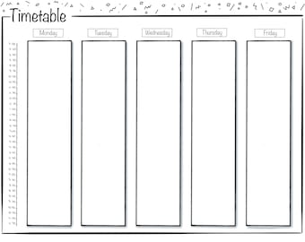 Class/Work Weekly Schedule | Print&Digital Use