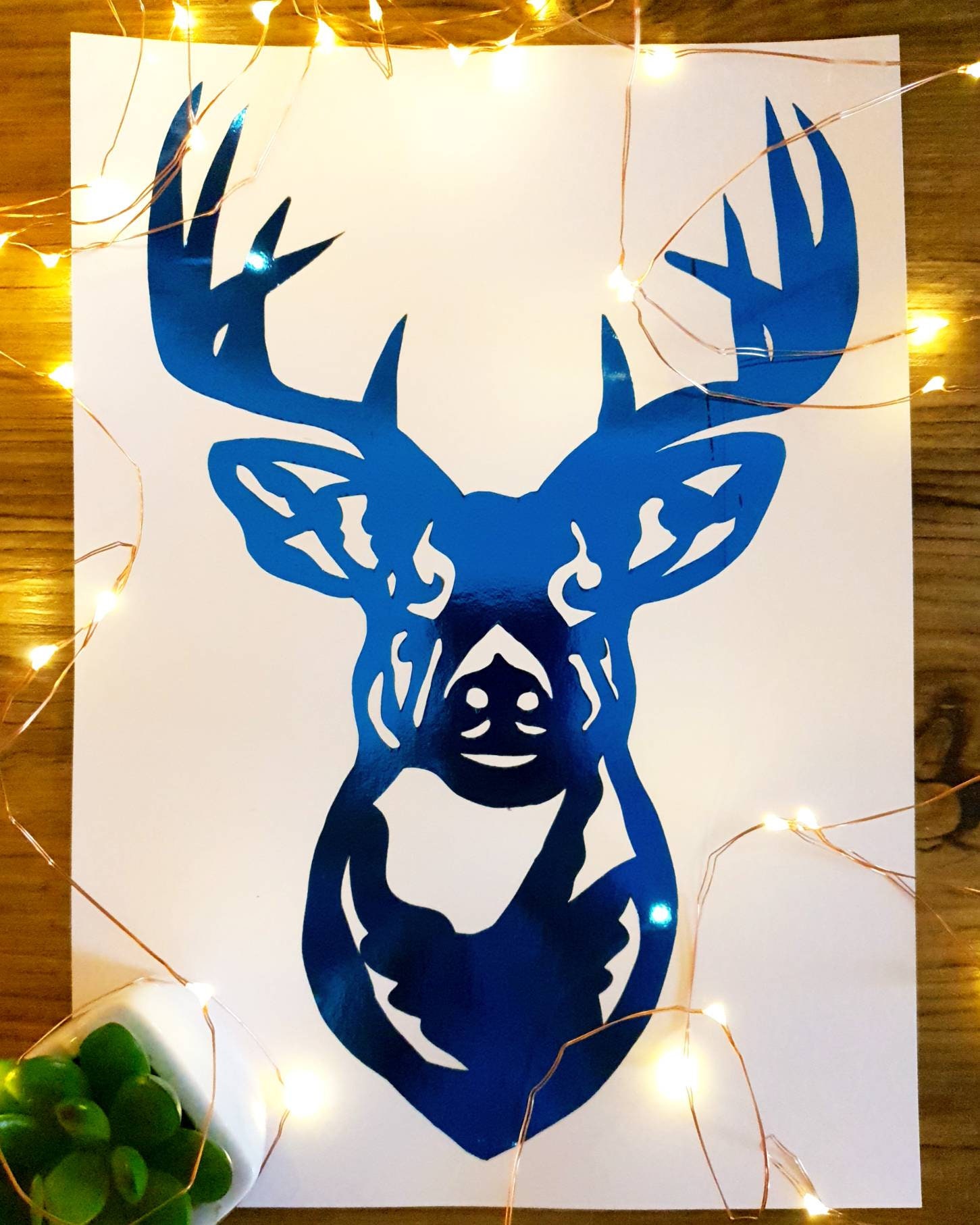 Wall Art Bedroom Decor Dorm Room Decor Deer Stags Stag Head Animal Drawings Animal Wall Art Foil Print Wall Art Ideas Modern Wall Art