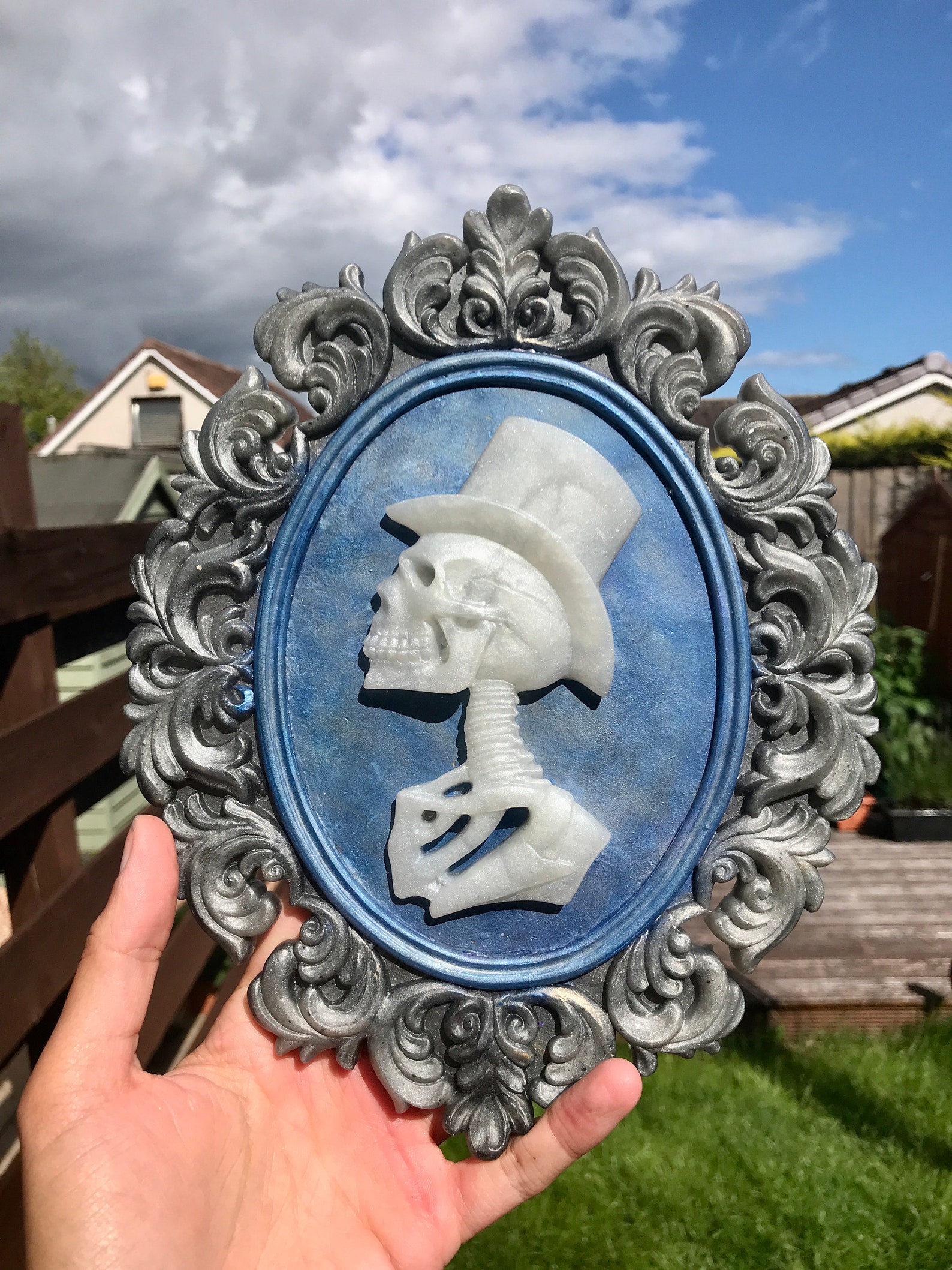 Resin Skull Frame Wall Art Etsy