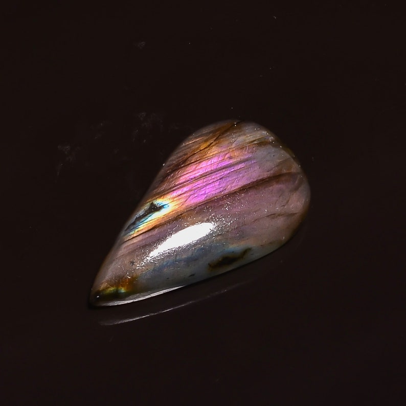 35X19X6 mm M-1075 Supreme Top Grade Quality 100/% Natural Purple Labradorite Pear Shape Cabochon Loose Gemstone For Making Jewelry 31.6 Ct