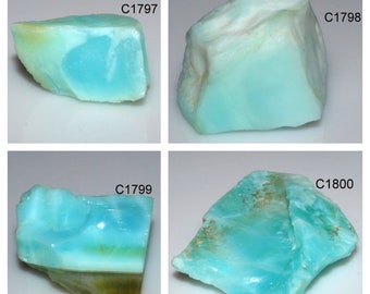 Blue Opal áspero Losa 100% natural de calidad Cabujón material piedras preciosas jgems 880 