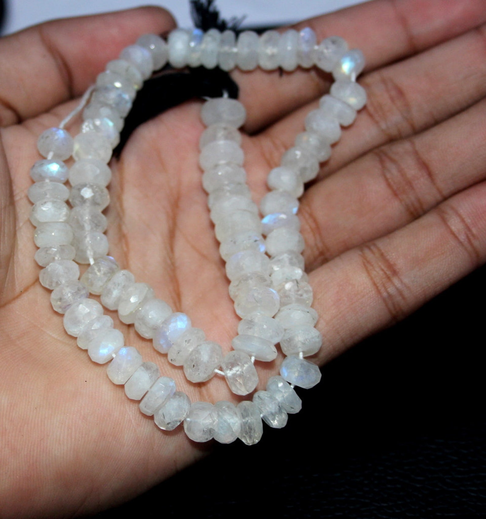 Rainbow Moonstone Beads Gemstone 195 Ct Natural Rainbow Etsy