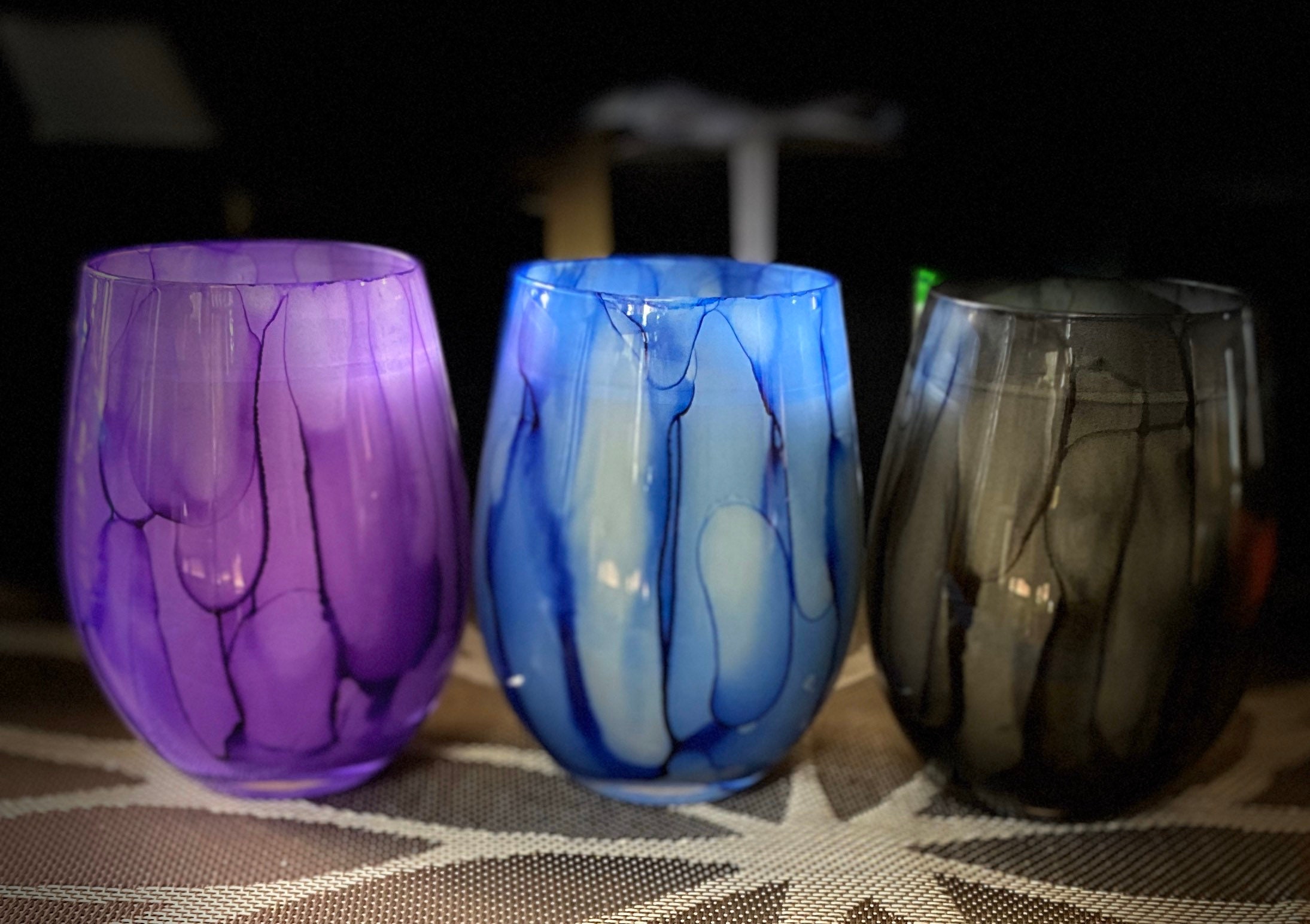Stemless Wine Glass Candles 18.5 oz Scented Candles Etsy