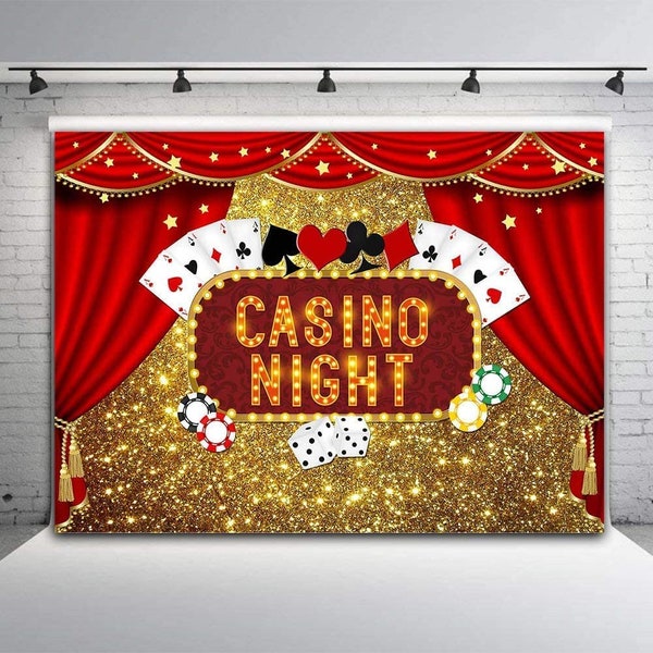 Casino Backdrop 7x5ft Las Vegas Party Background Lucky Dice Baby Shower Banner Poker Theme Decor Playing Card Photo Booth Prop Curtain vinyl
