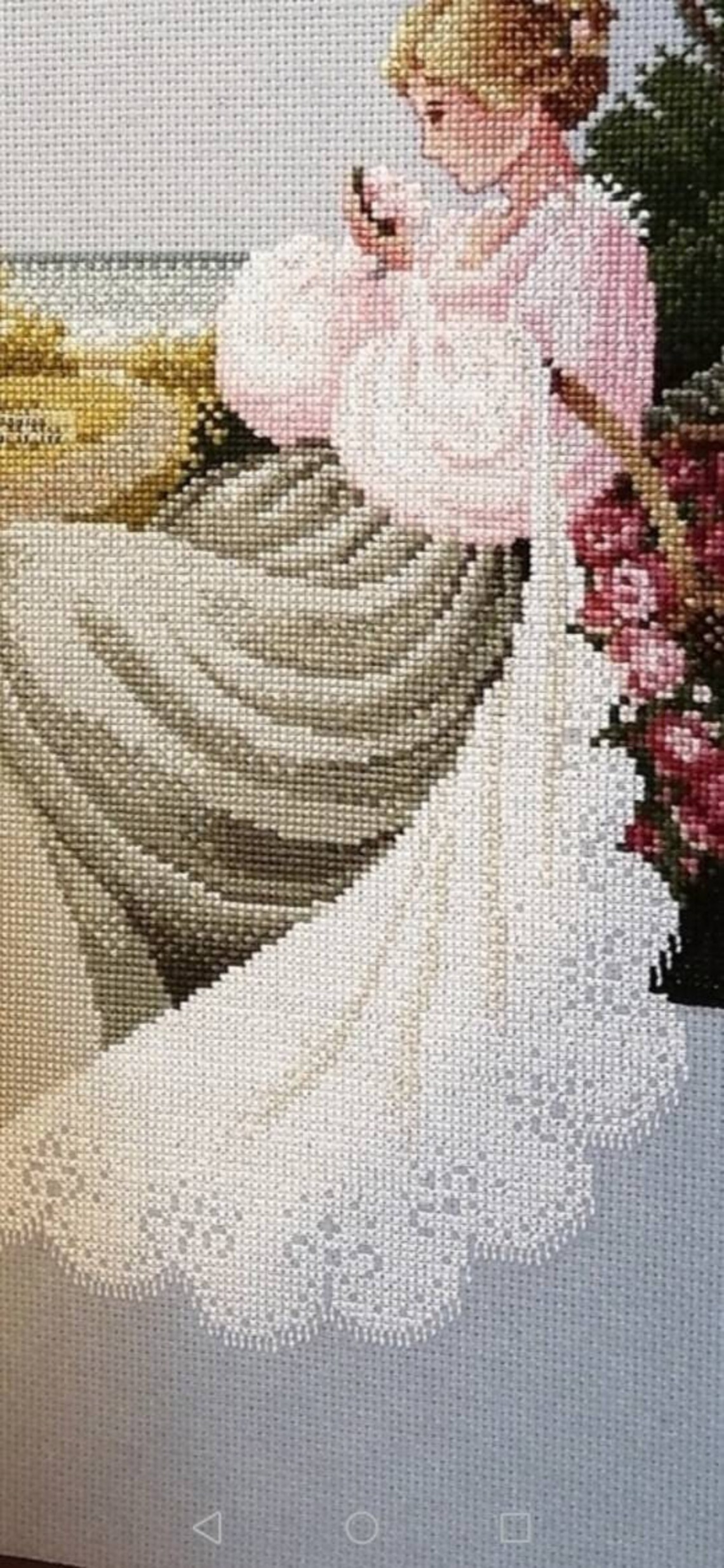 Nantucket Rose Lavender and Lace Cross Stitch Picture Etsy