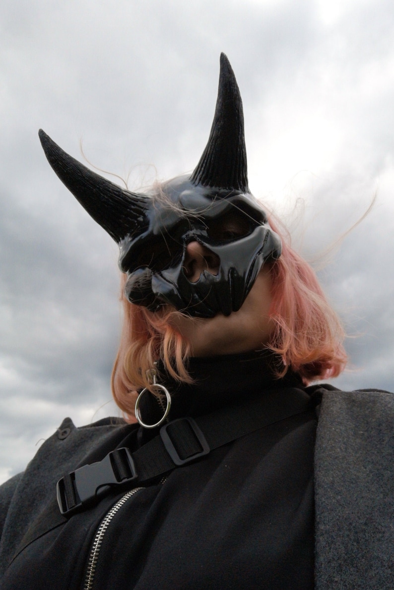 Demon Face Mask.Halloween Mask.Skull Mask.Sexy accessory.Face Etsy