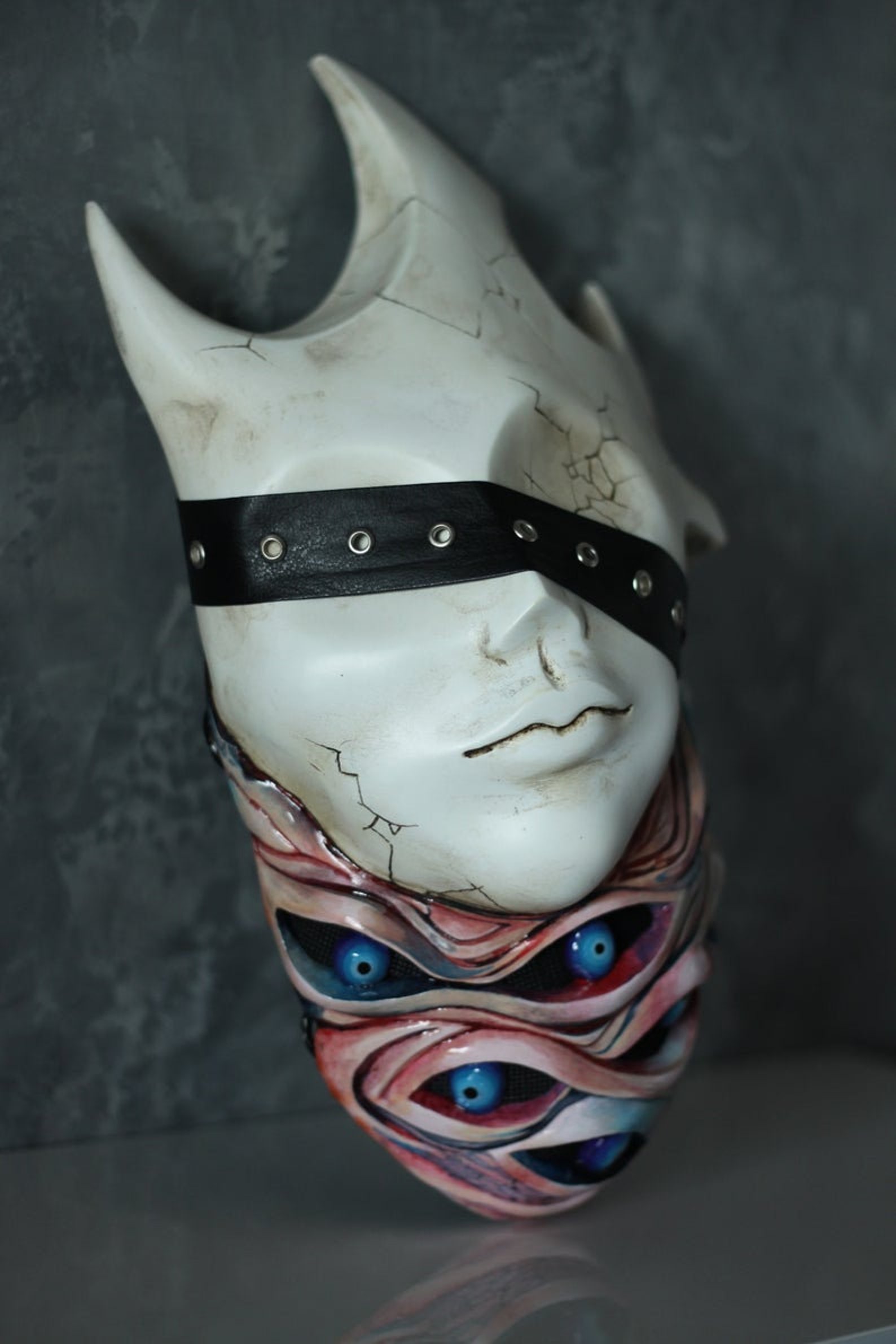 Handmade mask.Demon Face Mask.Hand Sculpted Art for Wall Etsy