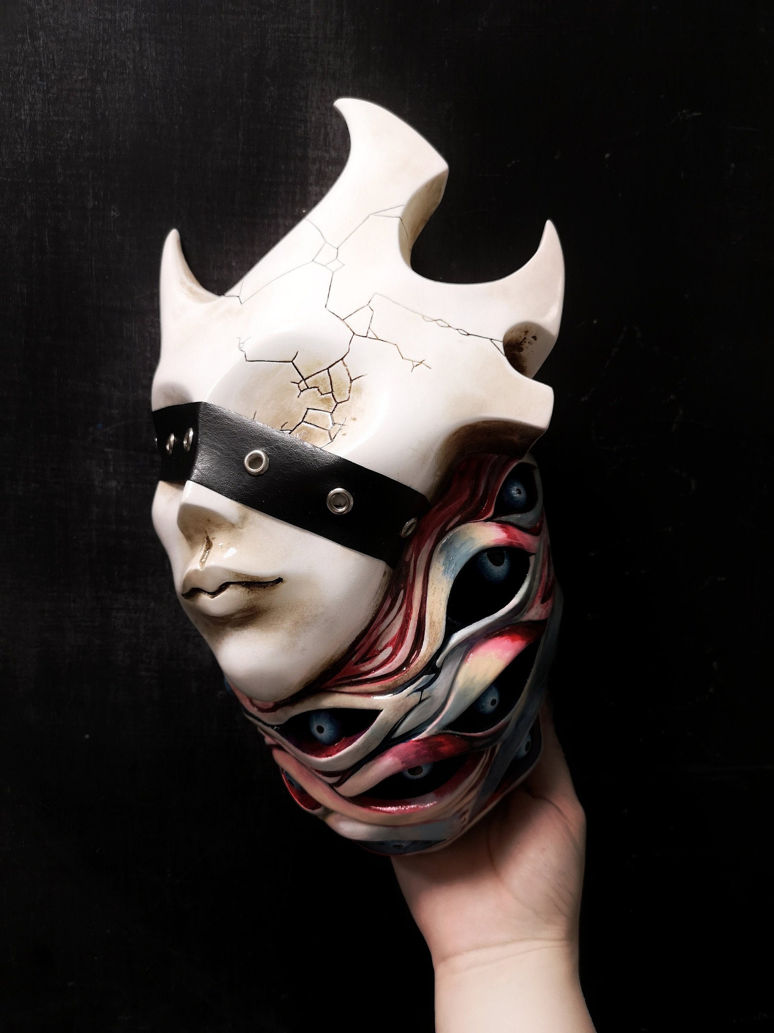 Handmade mask.Demon Face Mask.Hand Sculpted Art for Wall Etsy