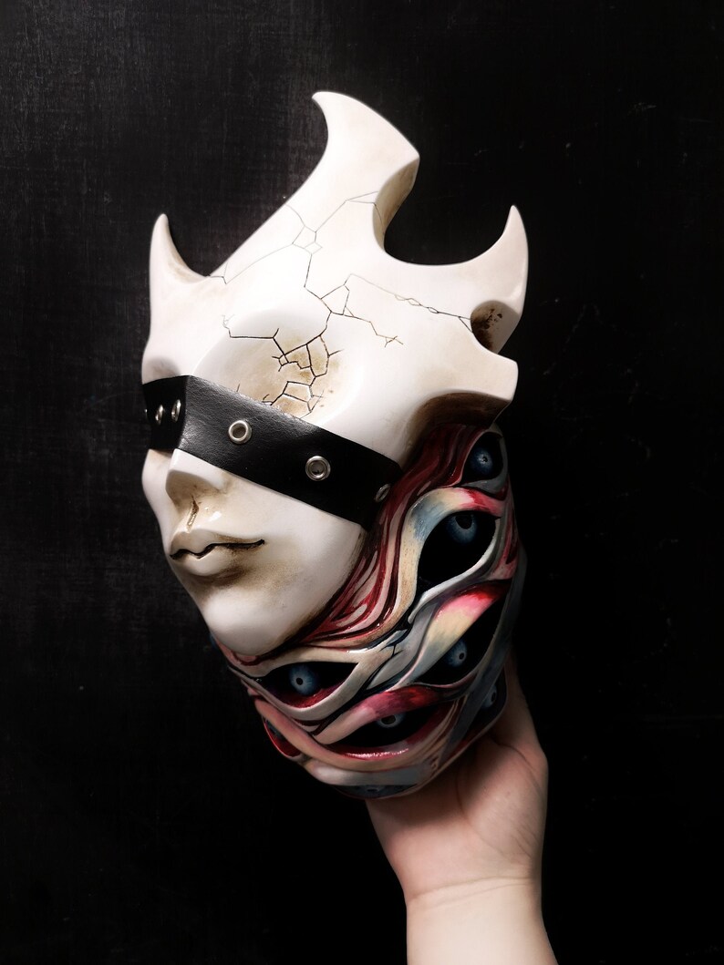 Handmade mask.Demon Face Mask.Hand Sculpted Art for Wall Etsy