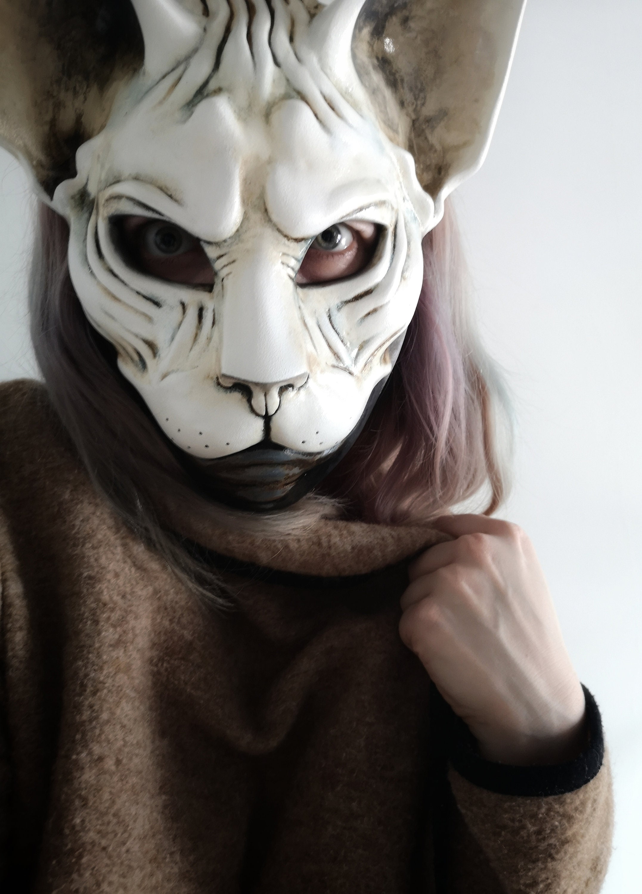 Custom Sphinx Cat Mask. Halloween mask. Masquerade mask. Etsy
