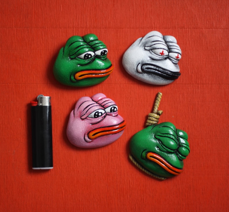 Evil Pepe. Pepe the frog pin or Satanic Pepe. Pepe Etsy