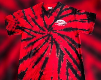 Tie Dye Red & Black T-Shirt - M