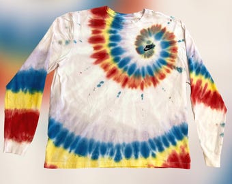 Nike Long Sleeve Tie Dye T-Shirt - L