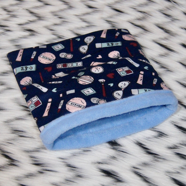 Fleece Snuggle Sack for Small Animals Pet Bed Guinea Pig Bed Hedgehog Bed Pet Accessories Makeup Print Small Animal Bed