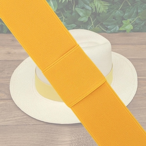 Yellow Faux Leather Wide Brim Felt Boater Hat Trendy Statement Accessory il_fullxfull.7564318264_tjno.jpg main image 3