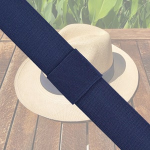Spare Navy Blue Hat Band - Stretchy Elastic - for Panama Bowler Boater Fedora ~ Band Only