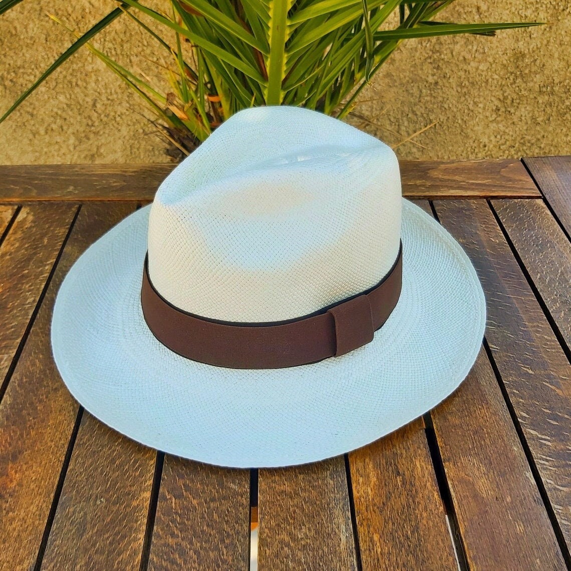 Genuine Ecuadorian White Panama Hat 